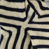 n100 n-8024-36 カシミヤ ボーダー セーター ニット アイボリー ネイビー レディース エヌワンハンドレッド【中古】5-1129T∞