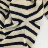 n100 n-8024-36 カシミヤ ボーダー セーター ニット アイボリー ネイビー レディース エヌワンハンドレッド【中古】5-1129T∞