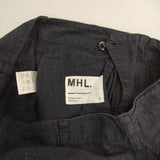 MHL. 595-6143502 リネンコットン クロップドパンツ 濃紺 ネイビー レディース エムエイチエル【中古】6-0405M∞