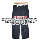 MHL. 595-6143502 リネンコットン クロップドパンツ 濃紺 ネイビー レディース エムエイチエル【中古】6-0405M∞