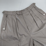 KURASHI&Trips 903-70903188-X タック コットン センタープレス パンツ グレージュ レディース クラシアンドトリップス/北欧、暮らしの道具店【中古】6-0215G∞