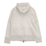 sirone 日本製 コットン ダブルジップ パーカー ライトグレー レディース シロネ【中古】6-0117M∞