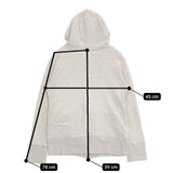 sirone 日本製 コットン ダブルジップ パーカー ライトグレー レディース シロネ【中古】6-0117M∞