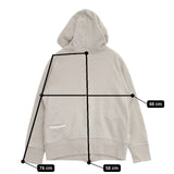 sirone 日本製 コットン ダブルジップ パーカー グレージュ レディース シロネ【中古】6-0117M∞