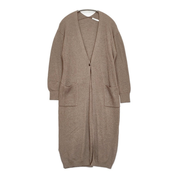 KURASHI&Trips ウール混 リブニット ロング カーディガン ブラウン レディース クラシアンドトリップス/北欧、暮らしの道具店【中古】5-1123T♪