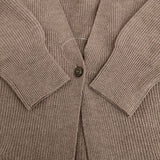 KURASHI&Trips ウール混 リブニット ロング カーディガン ブラウン レディース クラシアンドトリップス/北欧、暮らしの道具店【中古】5-1123T♪