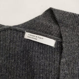 KURASHI&Trips ウール混 リブニット ロング カーディガン チャコールグレー レディース クラシアンドトリップス/北欧、暮らしの道具店【中古】5-1123T♪