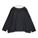 NARU 南出メリヤス コットン ワイド 長袖Ｔシャツ カットソー ロンＴ ブラック レディース ナル【中古】6-0215M∞