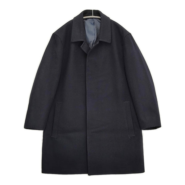 Calvin Klein COCBLW0500 サイズ38 ウール ステンカラーコート ネイビー レディース カルバンクライン【中古】5-1115T♪