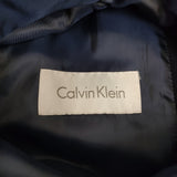 Calvin Klein COCBLW0500 サイズ38 ウール ステンカラーコート ネイビー レディース カルバンクライン【中古】5-1115T♪