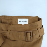 Ray Beams BOXタックフレアスカート 61-27-0092-370 ベルト付き ロングスカート ブラウン レディース レイビームス【中古】6-0128M∞