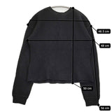 T by Alexander Wang ヘンリーネックワッフルセーター サイズS メリノウール ニット ブラック レディース アレキサンダーワン【中古】5-1123T♪