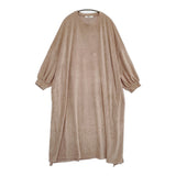 UNIVERSAL SEVEN ベロア BIGワンピース 定価13750円 ワンピース ピンクベージュ レディース ユニヴァーサルセブン【中古】5-1123T♪