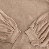 UNIVERSAL SEVEN ベロア BIGワンピース 定価13750円 ワンピース ピンクベージュ レディース ユニヴァーサルセブン【中古】5-1123T♪