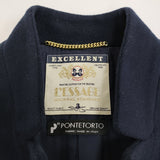 JOURNAL STANDARD L'essage PONTETORTO 2 ウールカシミヤダブルボタンコート 紺 レディース ジャーナルスタンダードレサージュ【中古】5-1018A♪