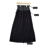 EVERLAST ベロア ジップ ロングスカート ブラック レディース エバーラスト【中古】6-0125T∞