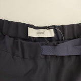 saqui ファリエロサルティ地 テーパードリボンパンツ 定価29700円 18BA02 パンツ ネイビー レディース サキ【中古】6-0215G∞