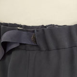 saqui ファリエロサルティ地 テーパードリボンパンツ 定価29700円 18BA02 パンツ ネイビー レディース サキ【中古】6-0215G∞