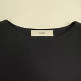 saqui ファリエロサルティ地　クルーネック七分袖プルオーバーブラウス 定価20900円 18BA04 ブラウス シャツ ネイビー レディース サキ【中古】6-0215M∞