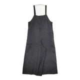 fog linen work リトアニア製 リネンサロペットパンツ オーバーオール サロペット ブラック レディース フォグリネンワーク【中古】6-0408M∞