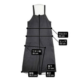 fog linen work リトアニア製 リネンサロペットパンツ オーバーオール サロペット ブラック レディース フォグリネンワーク【中古】6-0408M∞