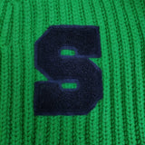 Spick and Span レターマンビッグカーディガン 定価23100円 カーディガン 22AW グリーン レディース スピックアンドスパン【中古】5-1115T♪