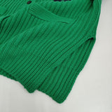 Spick and Span レターマンビッグカーディガン 定価23100円 カーディガン 22AW グリーン レディース スピックアンドスパン【中古】5-1115T♪