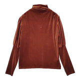 AMERI OVER GATHER SLEEVE TOP ベロアトップス ブラウス シャツ ブラウン系 レディース アメリ【中古】5-1116T∞