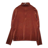 AMERI OVER GATHER SLEEVE TOP ベロアトップス ブラウス シャツ ブラウン系 レディース アメリ【中古】5-1116T∞