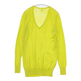 three dots ウール Vネック セーター ニット イエロー レディース スリードッツ【中古】5-1120T∞