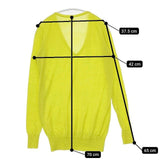 three dots ウール Vネック セーター ニット イエロー レディース スリードッツ【中古】5-1120T∞