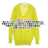 three dots ウール Vネック セーター ニット イエロー レディース スリードッツ【中古】5-1120T∞