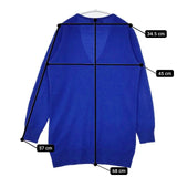 Deuxieme Classe カシミヤ Vネック セーター ニット ブルー レディース ドゥーズィエムクラス【中古】5-1129T∞