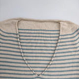 YURI+PARK ボーダー セーター ニット ベージュ ブルー レディース ユリパーク【中古】5-1129T∞