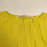 note et silence 26-01-BL-020-13-1 リネン 半袖 ブラウス シャツ イエロー レディース ノートエシロンス【中古】6-0510S∞