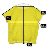 note et silence 26-01-BL-020-13-1 リネン 半袖 ブラウス シャツ イエロー レディース ノートエシロンス【中古】6-0510S∞