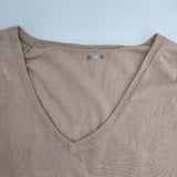 three dots ウール セーター ニット ベージュ レディース スリードッツ【中古】5-1120T∞