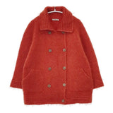 CHIARABERSANI キアラベルサーニ イタリア製 ウール モヘア モヘヤ ニット ショートコート ジャケット レッド レディース【中古】5-1116T∞