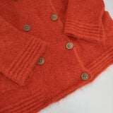 CHIARABERSANI キアラベルサーニ イタリア製 ウール モヘア モヘヤ ニット ショートコート ジャケット レッド レディース【中古】5-1116T∞