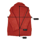 CHIARABERSANI キアラベルサーニ イタリア製 ウール モヘア モヘヤ ニット ショートコート ジャケット レッド レディース【中古】5-1116T∞