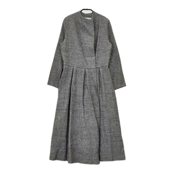 Jacques Marceau UNIQUE リネン ウール コート グレー レディース ジャック マルソー【中古】5-1116T∞