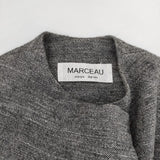 Jacques Marceau UNIQUE リネン ウール コート グレー レディース ジャック マルソー【中古】5-1116T∞