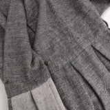 Jacques Marceau UNIQUE リネン ウール コート グレー レディース ジャック マルソー【中古】5-1116T∞