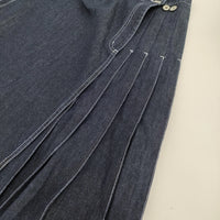BEAMS BOY ラップ プリーツ スカート 定価19580円 サイズ2 デニム ロングスカート インディゴ レディース ビームスボーイ【中古】5-1011G♪
