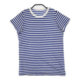 n100 nc-1010-34 ボーダー 半袖Ｔシャツ カットソー ブルー ホワイト レディース エヌワンハンドレッド【中古】6-0601S∞