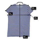 n100 nc-1010-34 ボーダー 半袖Ｔシャツ カットソー ブルー ホワイト レディース エヌワンハンドレッド【中古】6-0601S∞