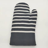 ALDIN ボーダーミトン 鍋つかみ キッチンミトン 手袋 ブラック ホワイト レディース アルディン【中古】5-1130G∞