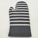 ALDIN ボーダーミトン 鍋つかみ キッチンミトン 手袋 ブラック ホワイト レディース アルディン【中古】5-1130G∞