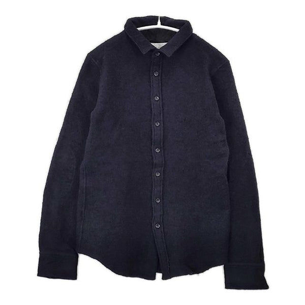 R&D.M.Co- 縮絨 圧縮 ウール 長袖シャツ ネイビー レディース オールドマンズテーラー【中古】5-1116T∞