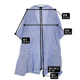 fog linen work リトアニア製 リネン カシュクール 羽織 ワンピース ブルー レディース フォグリネンワーク【中古】6-0406M∞